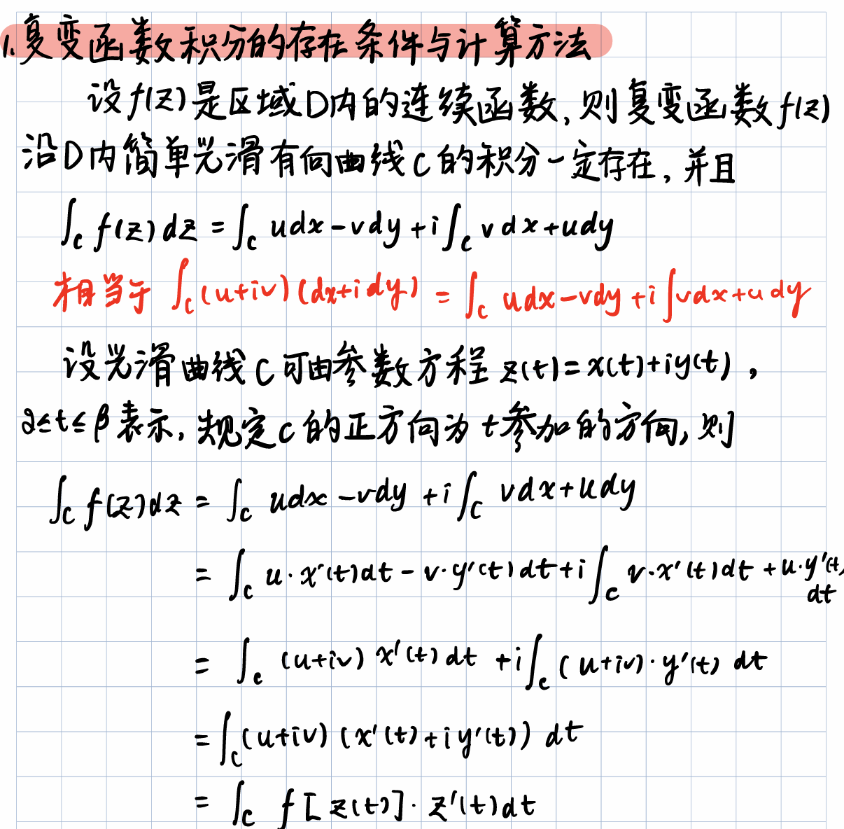 复变函数第三章复习笔记封面